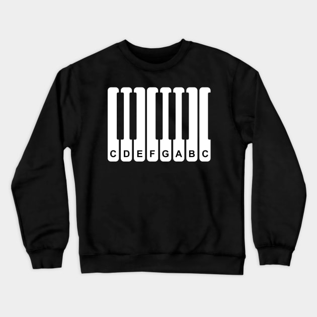 Piano Notes - Gifts for Pianist Player Crewneck Sweatshirt by oskibunde